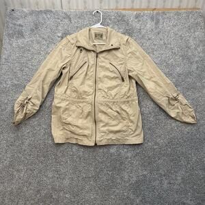 Ruffhewn Utility Jacket Womens Large D-Rings Safari Outdoor Gorpcore Full Zip